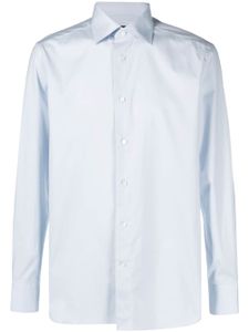 Zegna spread-collar long-sleeve shirt - Bleu