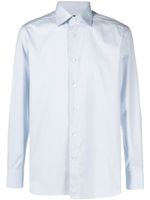 Zegna spread-collar long-sleeve shirt - Bleu - thumbnail