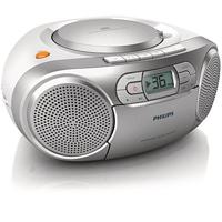 Philips Audio AZ127/12 CD, Draagbare CD-Speler (Radio FM, CD, Cassettedeck, Dynamische Basversterking, Audio-Ingang), Grijs