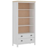 Vidaxl Boekenkast Hill Range 85x37x170,5 Cm Massief Grenenhout Wit