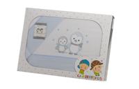 Gamberritos laken set blauw pinguïn 3-delig middel