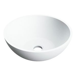 Waskom Arcqua Prince | 38 cm | Cast marble | Vrijstaand | Rond | Wit mat