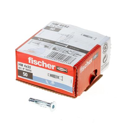 Fischer 519780 schroefanker & muurplug 50 stuk(s) Schroefhaak- & muurplugset 32 mm