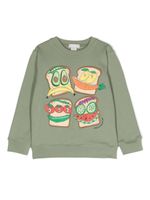 Stella McCartney Kids sweat en coton à imprimé graphique - Vert