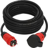 Brennenstuhl Professional verlengsnoer VN 1100, 10m kabel H07RN-F 3G1,5 in zwart, bouwplaatsgebruik en permanent buitengebruik IP44, Made in Germany