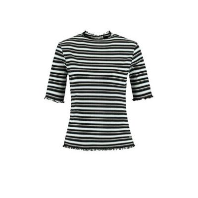 America Today gestreept T-shirt zwart