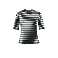 America Today gestreept T-shirt zwart