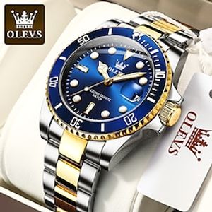 OLEVS Heren Quartz horloges Minimalistisch Modieus Vrijetijdshorloge Polshorloge Lichtgevend Kalender WATERDICHT Decoratie Teräs Horloge Lightinthebox