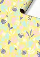 Rol Cadeaupapier Bloemen Geel