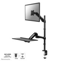 Neomounts FPMA-D500KEYB 1-voudig Monitor-tafelbeugel 25,4 cm (10) - 68,6 cm (27) In hoogte verstelbaar, Toetsenbordhouder, Zwenkbaar, Kantelbaar Zwart - thumbnail