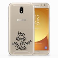 Samsung Galaxy J5 2017 Siliconen hoesje met naam Heart Smile - thumbnail