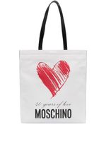 Moschino sac porté épaule à logo imprimé - Blanc