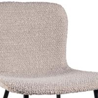 Eetkamerstoel Lottie Bouclé Stone (set van 2) - Giga Meubel