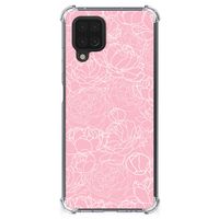 Samsung Galaxy A12 Case White Flowers - thumbnail