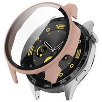 Huawei Watch GT 4 Plastic Hoesje met Glazen Screenprotector - 41mm - Rose Gold - thumbnail