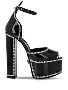 Philipp Plein sandales à ornements en cristal - Noir