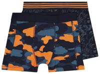 HEMA Kinderboxers Camo 2 Stuks Donkerblauw (donkerblauw)