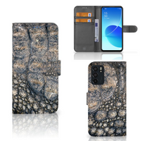 OPPO Reno6 5G Telefoonhoesje met Pasjes Krokodillenprint