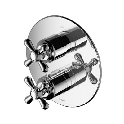 Douchekraan Hotbath Amice Inbouw Thermostatisch Rond Glans Chroom 2 Greeps met Omstelling