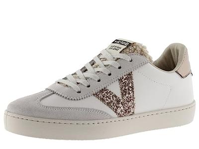 Victoria Berlin Ciclista Leather Effect Low Tennis & Split Leather Pieces & Glitter Logo 1126185 for Women HIELO 39