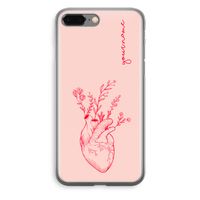 Blooming Heart: iPhone 8 Plus Transparant Hoesje - thumbnail