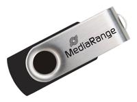 MediaRange 64GB USB 2.0 USB flash drive USB Type-A / Micro-USB Zwart, Zilver