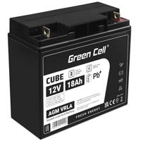 Green Cell AGM Gel-accu, 12 V, 18 Ah, oplaadbaar, verzegelde loodzuurbatterij, onderhoudsvrij, reservebatterij voor heftruck, golfwagen, elektrische motorfiets, rolstoel