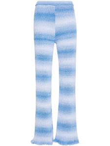 MSGM pantalon en maille à motif abstrait - Bleu