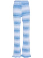 MSGM pantalon en maille à motif abstrait - Bleu - thumbnail