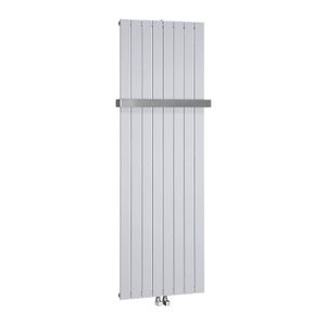 Designradiator Sapho Colonna Recht Middenaansluiting 60.2x180 cm 1205W Zilver Sapho