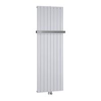 Designradiator Sapho Colonna Recht Middenaansluiting 60.2x180 cm 1205W Zilver Sapho - thumbnail