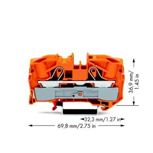 WAGO 2016-1202 Doorgangsklem 12 mm Spanveer Oranje 20 stuk(s)