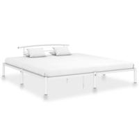 vidaXL Bedframe metaal wit 180x200 cm
