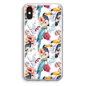 Bloemen tukan: iPhone X Transparant Hoesje