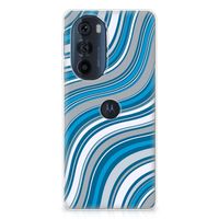 Motorola Edge 30 Pro TPU bumper Waves Blue - thumbnail