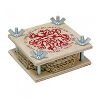 Glückskäfer bloemenpers 10 x 10 cm naturel/rood