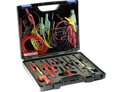 SKS Hirschmann PMS SKS Veiligheids-krokodilklemmenset Steekaansluiting 4 mm, Steekaansluiting 2 mm CAT III 1000 V Zwart, Rood, Geel, Groen