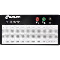 TRU COMPONENTS 0165-40-1-3201B Breadboard Totaal aantal polen 840 (l x b x h) 57.15 x 167.3 x 8.4 mm 1 stuk(s) - thumbnail