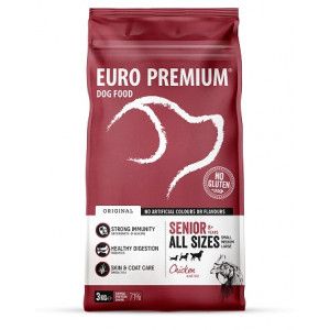 Euro Premium Senior 8+ Chicken & Rice hondenvoer 12 kg