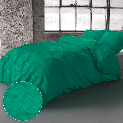 Zensation Verona - Groen Dekbedovertrek - Maat 200x220 2-persoons (200 x 220 cm + 2 kussenslopen) Dekbedovertrek