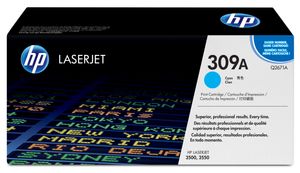 HP 309A Cyan Original LaserJet Toner Cartridge with Smart Printing Technology tonercartridge 1 stuk(s) Origineel Cyaan