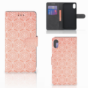 Apple iPhone Xs Max Telefoon Hoesje Pattern Orange