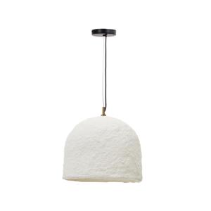 Kave Home Hanglamp Sineu Papier-maché, 35cm - Wit