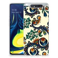 Siliconen Hoesje Samsung Galaxy A80 Barok Flower