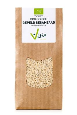 Vitiv Sesamzaad wit gepeld bio Vitiv Sesamzaad wit gepeld bio