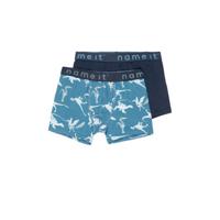 NAME IT KIDS boxershort - set van 2 blauw/wit/donkerblauw