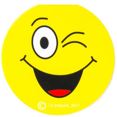 LG Imports memoblok smiley 8 cm geel LG Imports memoblok smiley 8 cm geel