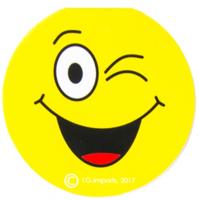 LG Imports memoblok smiley 8 cm geel