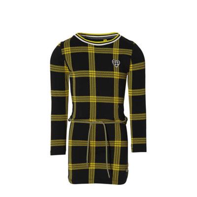 Quapi Girls geruite jurk Fanne zwart/geel Quapi Girls geruite jurk Fanne zwart/geel