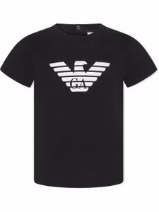 Emporio Armani Kids t-shirt à logo imprimé - Noir